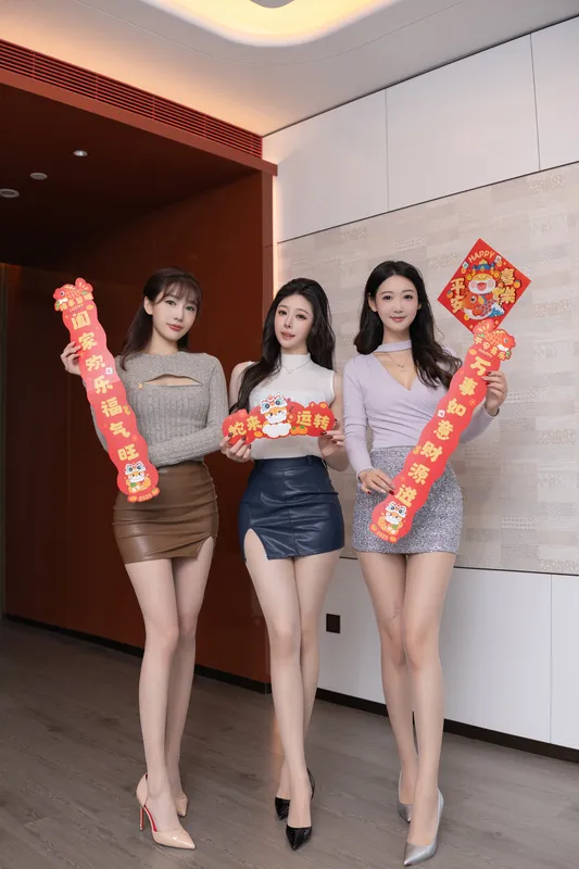 &陆萱萱&唐安琪 三姐妹闹新春 - 是小逗逗